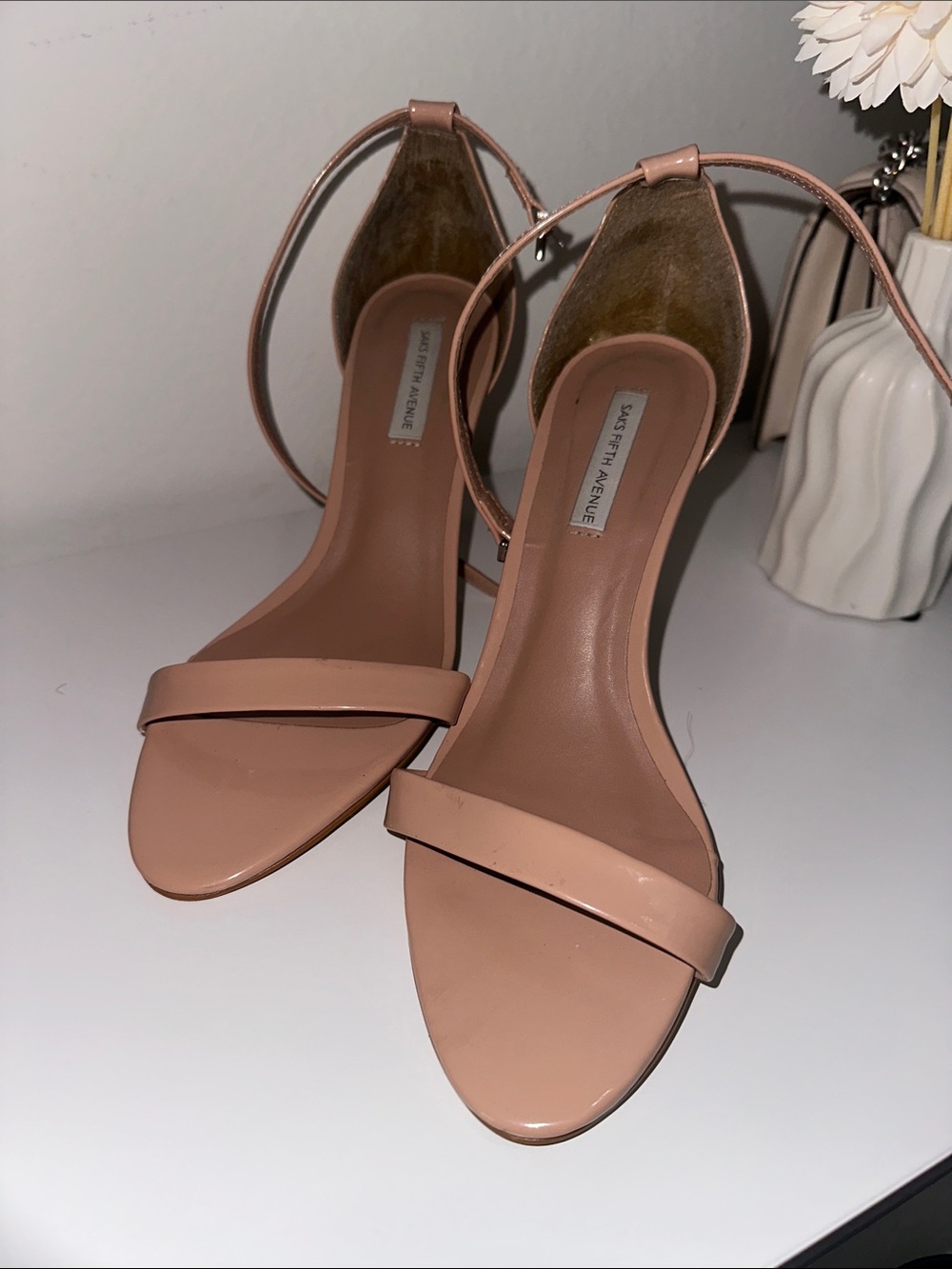 Nine West Blush Pink Ankle-Strap Heels